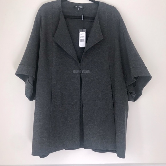 Picadilly Fashion Jackets & Blazers - Piccadilly Canada Poncho Jacket leather Closure